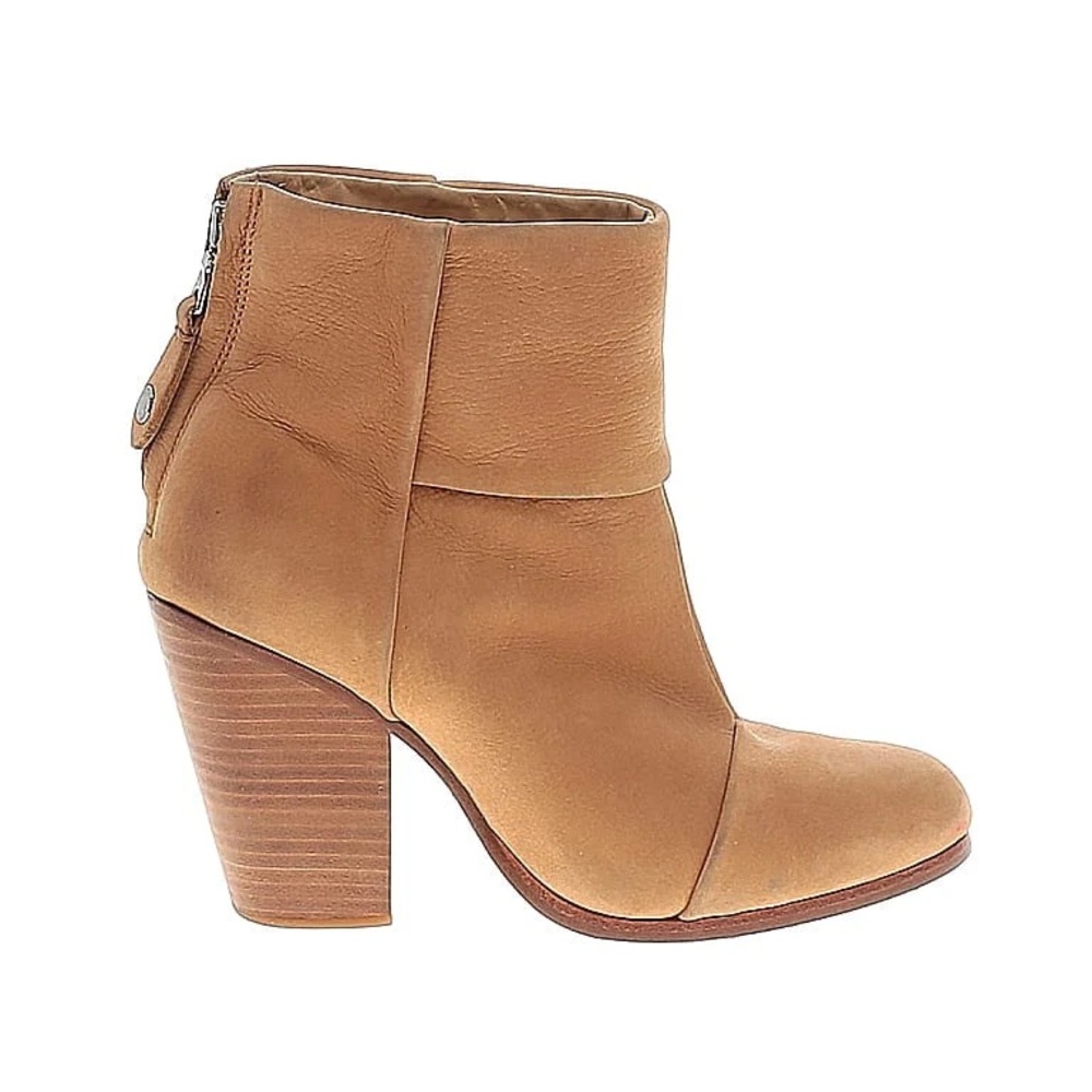 Rag & Bone Tan Ankle Boots with Suede Finish